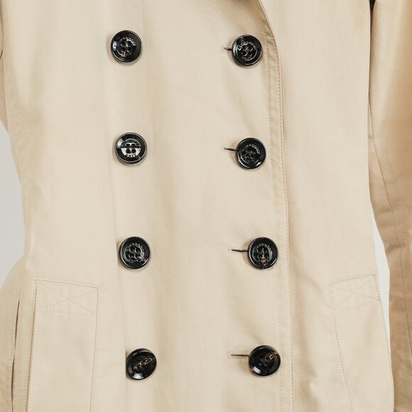 Burberry Brit Beige Belted Double-Breasted Trench Coat - Picture 10 of 15